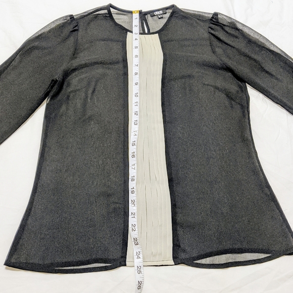 ASOS Sheer Long-Sleeve Blouse - Picture 8 of 9